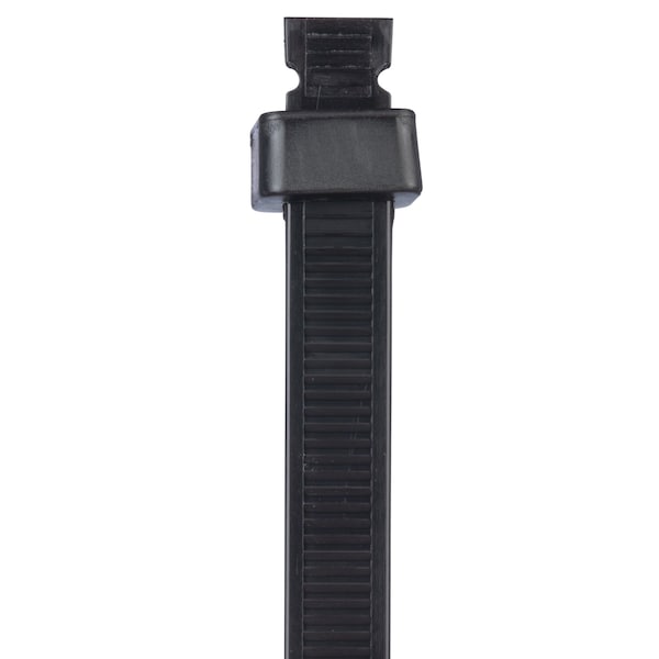 Cable Tie, 15 in L, 4 in Max Bundle Dia., Black, Nylon 6/6, 50 lb Strength, 100 PK